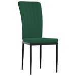 vidaXL Chaises à manger lot de 2 Vert foncé Velours