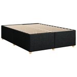 vidaXL Sommier à lattes de lit avec matelas Noir 160x200 cm Tissu