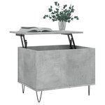 vidaXL Table basse Gris béton 60x44 5x45 cm Bois d'ingénierie