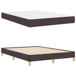 vidaXL Lit à ressorts avec matelas Marron foncé 140 x 190 cm tissu