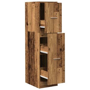 vidaXL Armoire d'apothicaire vieux bois 30x41x118 cm bois d'ingénierie