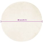 vidaXL Tapis en Peau de Mouton Synthétique Blanc 80 x 80 cm Polyester