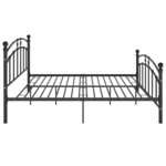 vidaXL Cadre de lit avec tête de lit sans matelas noir 160x200cm métal