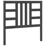 vidaXL Tête de lit Gris 106x4x100 cm Bois massif de pin