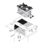 Réchaud à gaz drop-in - 2 feux 3 5 kw et 5 5 kw - combisteel - nvt. -  400x600x270mm