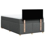 vidaXL Sommier à lattes de lit avec matelas Gris foncé 120x200cm Tissu