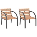 vidaXL Chaises de jardin lot de 2 Bois