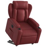 vidaXL Fauteuil inclinable Rouge bordeaux Similicuir