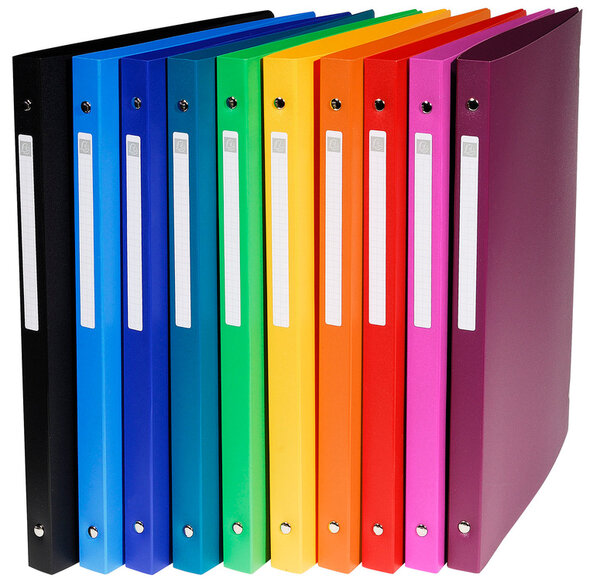 20 Classeurs souple avec étiquette  4 anneaux  Dos 20mm  32x25 cm  A4  Coloris aléatoires EXACOMPTA