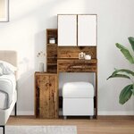 vidaXL Coiffeuse Bois Ancien 80 x 35 x 132 cm Bois d'ingénierie