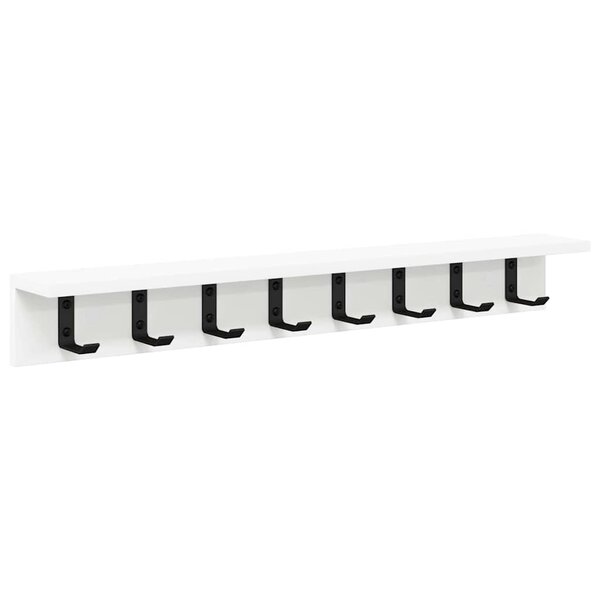 vidaXL Porte-manteau mural Blanc 80 x 10.5 x 10.5 cm Bois d'ingénierie