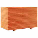 vidaXL Jardinière cire marron 110x60x72 cm bois de pin massif