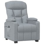 vidaXL Fauteuil inclinable électrique Gris clair Tissu