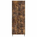 vidaXL Ensemble de Meubles 2 Pièces Chêne fumé 66 x 34 5 x 89 5 cm