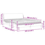 vidaXL Lit avec matelas gris 160x200 cm similicuir