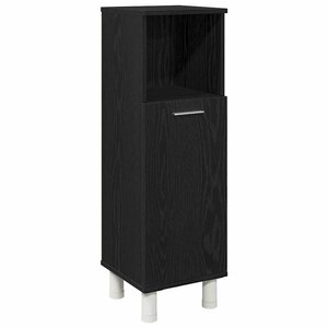 vidaXL Cabinet de salle de bain avec porte Chêne noir 30 x 30 x 95 cm
