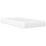 vidaXL Cadre de lit avec bandes LED Blanc 90 x 200 cm Simili cuir