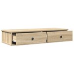 vidaXL Étagère murale avec tiroirs chêne sonoma bois d'ingénierie