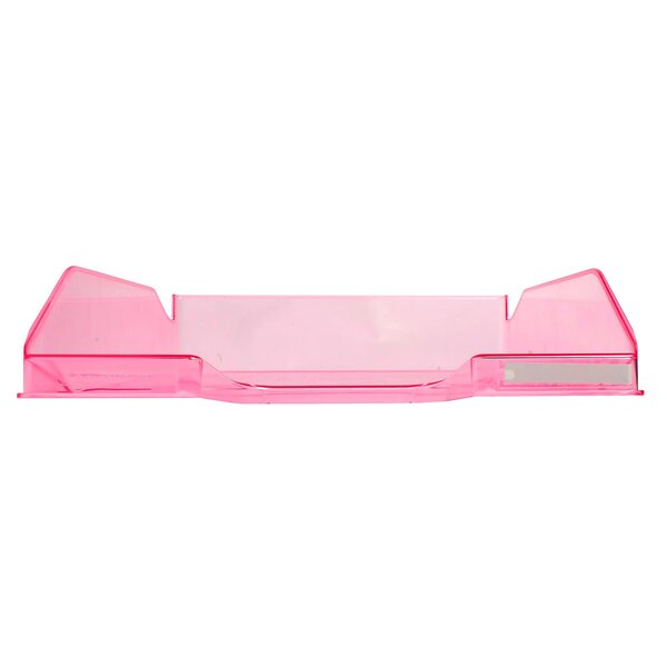 Corbeille À Courrier Combo Midi Transparent - Framboise Brillant - X 6 - Exacompta
