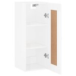 vidaXL Armoire murale blanc brillant 34 5x34x90 cm bois d'ingénierie