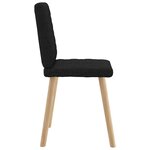 vidaXL Chaises à manger lot de 6 noir tissu