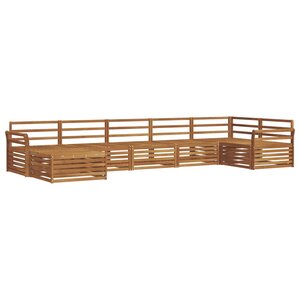vidaXL Ensemble de canapés d'extérieur 7 Pièces Naturel