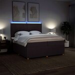vidaXL Sommier à lattes de lit avec matelas Marron foncé 200x200 cm