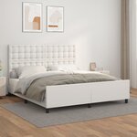 vidaXL Cadre de lit avec tête de lit Blanc 180x200 cm Similicuir