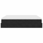 VidaXL Cadre de lit ottoman avec matelas noir 200x200cm velours