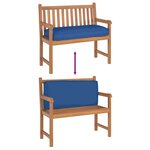 vidaXL Coussin pour assise / dossier de palette avec oreiller Bleu royal