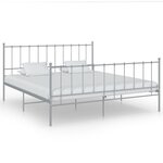 vidaXL Cadre de lit sans matelas gris métal 140x200 cm
