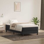vidaXL Sommier à lattes de lit avec matelas noir 100x220 cm velours