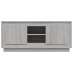 vidaXL Meuble TV sonoma gris 102x35x45 cm bois d'ingénierie