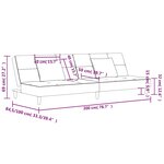 vidaXL Canapé-lit à 2 places avec deux oreillers Vert foncé Velours