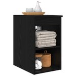 vidaXL Meuble de Salle de Bain In-between Chêne noir 30 x 44 5 x 50 cm