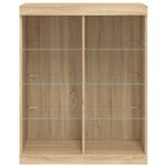 vidaXL Buffet avec lumières LED chêne sonoma 81x37x100 cm