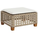 vidaXL Salon de jardin avec coussins 6 Pièces beige résine tressée