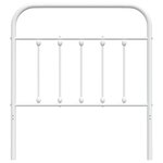 vidaXL Tête de lit métal blanc 90 cm