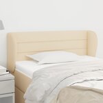 vidaXL Tête de lit avec oreilles Crème 83x23x78/88 cm Tissu