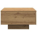 Table basse vidaXL Artisian en chêne 55x55x31 cm en bois d'ingénierie
