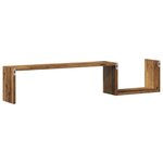 vidaXL Étagères murales 2 Pièces vieux bois 100x15x20cm bois d'ingénierie