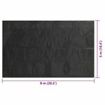 vidaXL Film solaire de piscine PE rectangulaire flottant 8x5 m Noir