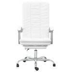 vidaXL Fauteuil inclinable de bureau Blanc Similicuir
