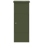 vidaXL Boîte de dépôt de colis Vert olive 44.5 x 29 x 110.5 cm Acier