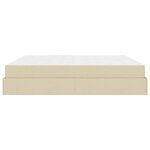 vidaXL Cadre de lit avec stockage Crème 200 x 200 cm tissu