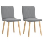 vidaXL Chaises à manger lot de 2 gris clair tissu