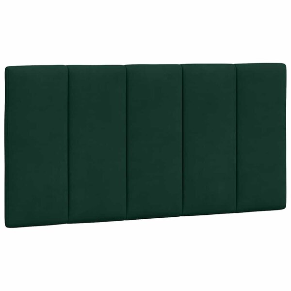 vidaXL Coussin de tête de lit Hanko vert foncé 100 cm velours
