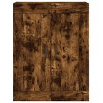 vidaXL Buffet haut Chêne fumé 69 5x34x180 cm Bois d'ingénierie