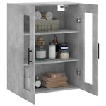 vidaXL Armoire murale gris béton 69 5x34x90 cm