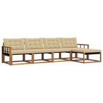 vidaXL Ensemble de canapés d'extérieur 5 pc Naturel et Beige